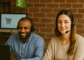 Customer service outsourcing team supporting ecommerce and Shopify brands across live chat, email, and social channels